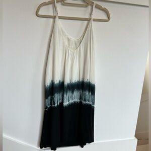 Ya Los Angeles Black and White Tie Dye Tank Top Dress